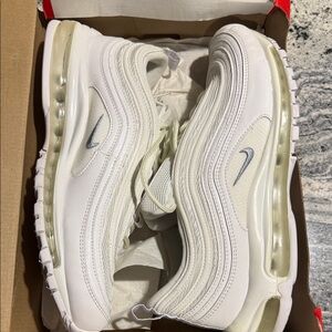 Nike Air Max 97 “Wolf Grey” Cream and White Sneakers